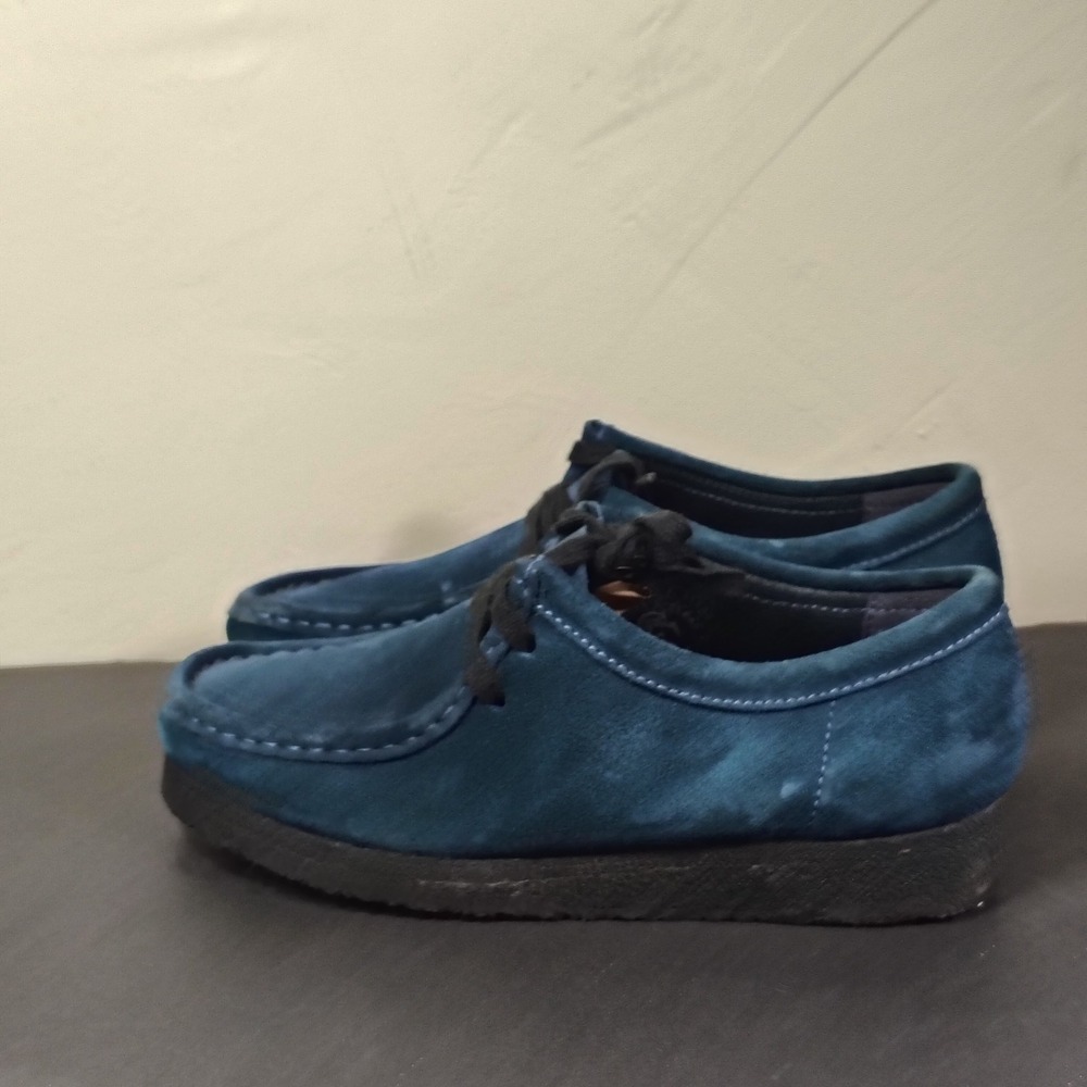 Clarks Wallabee Womens 7 Blue Suede Charles F Stead Crepe Sole 261732434 - Picture 4 of 11